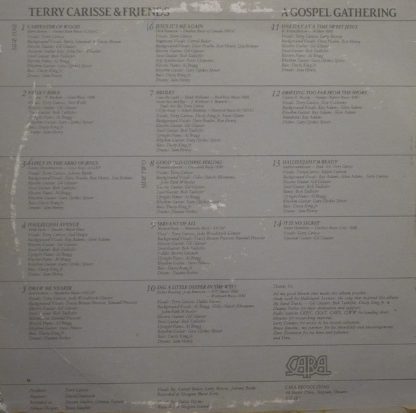 Terry Carisse & Friends - A Gospel Gathering | Cara Productions (CR 2001) - 2 Terry Carisse & Friends - A Gospel Gathering | Cara Productions (CR 2001) - 2