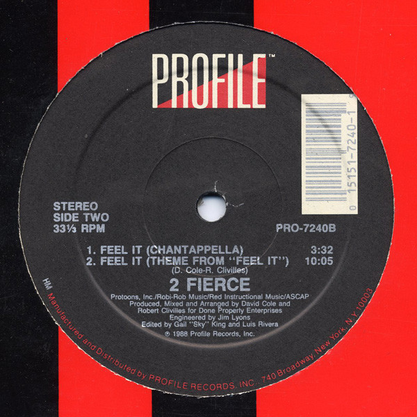 2 Fierce - Feel It | Profile Records (PRO-7240) - 2 2 Fierce - Feel It | Profile Records (PRO-7240) - 2