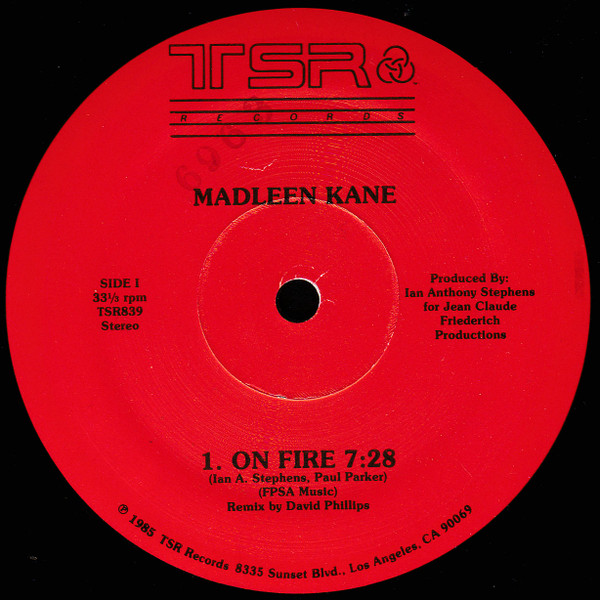 Madleen Kane - On Fire / Just For One Night | TSR Records (TSR 839) - main Madleen Kane - On Fire / Just For One Night | TSR Records (TSR 839) - main