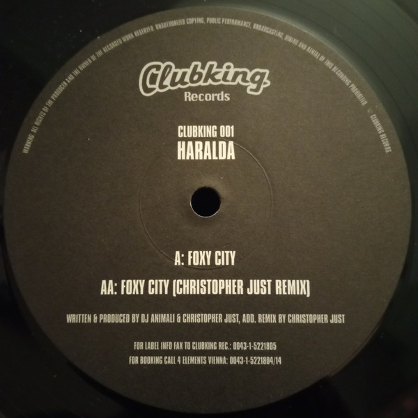 Haralda - Foxy City | Clubking Records (CLUBKING 001)
