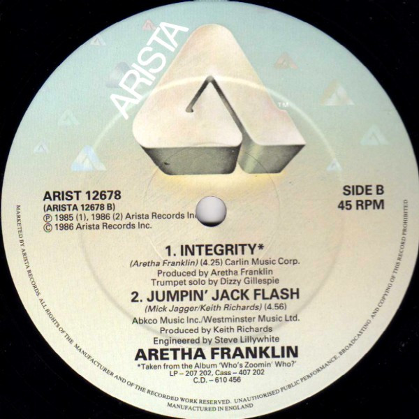 Aretha Franklin - Jumpin' Jack Flash | Arista (ARIST 12678) - 4 Aretha Franklin - Jumpin' Jack Flash | Arista (ARIST 12678) - 4