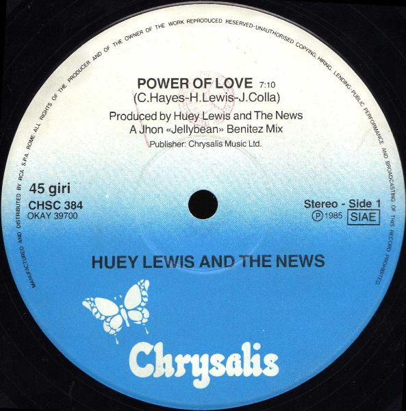 Huey Lewis And The News - The Power Of Love | Chrysalis (CHSC 384) - 3 Huey Lewis And The News - The Power Of Love | Chrysalis (CHSC 384) - 3