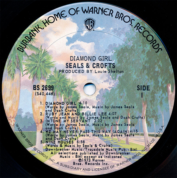 Seals & Crofts - Diamond Girl | Warner Bros. Records (BS 2699) - 4 Seals & Crofts - Diamond Girl | Warner Bros. Records (BS 2699) - 4
