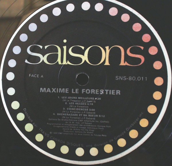 Maxime Le Forestier - Les Jours Meilleurs | Saisons (SNS-80.011) - 3