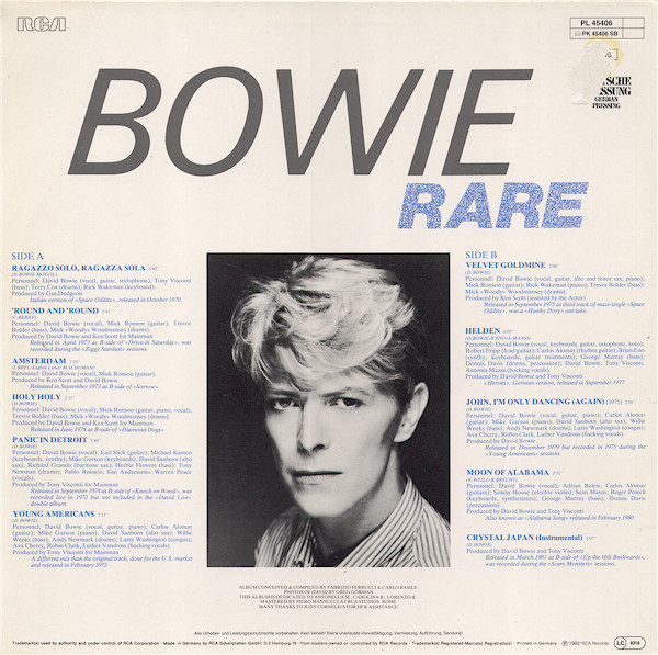 David Bowie - Rare | RCA Victor (PL 45406) - 2