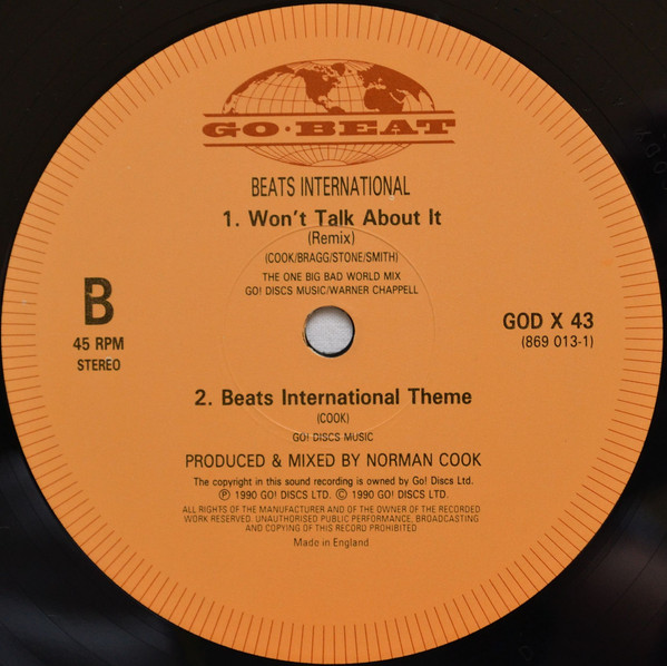 Beats International - Won't Talk About It | Go! Beat (GODX 43) - 4