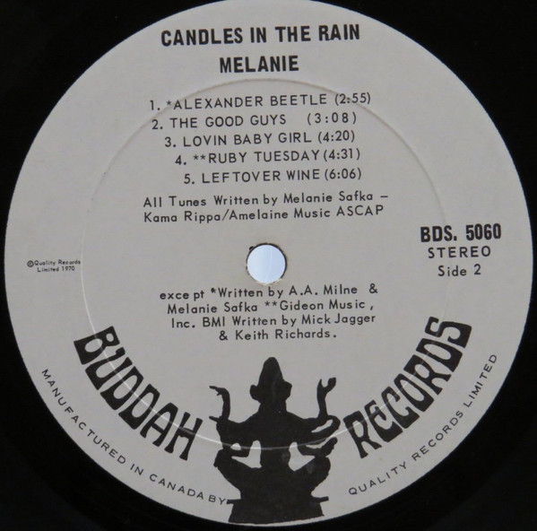 Melanie - Candles In The Rain | Buddah Records (BDS 5060) - 4 Melanie - Candles In The Rain | Buddah Records (BDS 5060) - 4