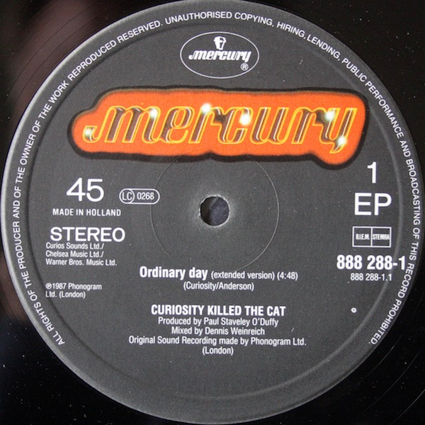 Curiosity Killed The Cat - Ordinary Day | Mercury (888 288-1) - 3 Curiosity Killed The Cat - Ordinary Day | Mercury (888 288-1) - 3
