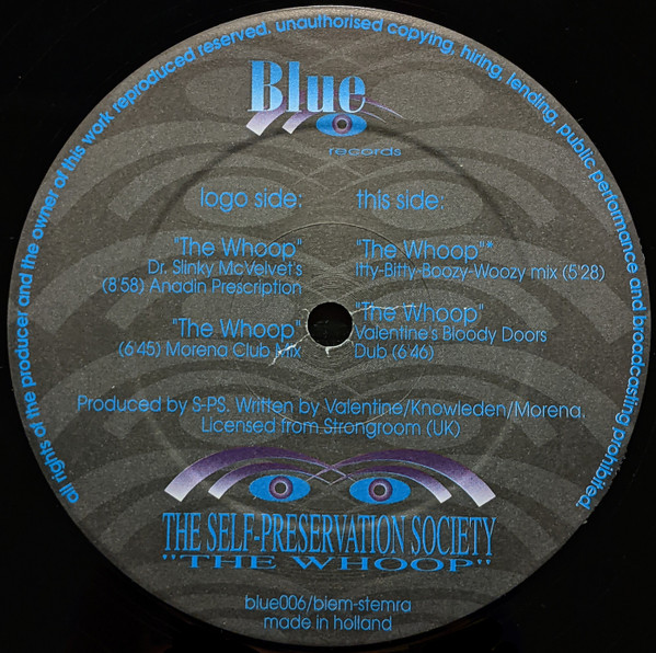 Self Preservation Society - The Whoop | Blue Records (Blue 006) - 4