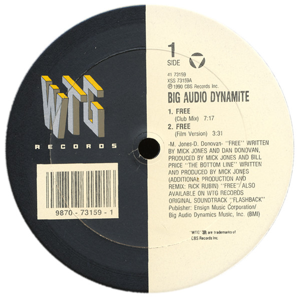 Big Audio Dynamite - Free | WTG Records (41 73159)