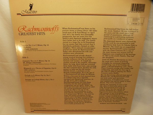 Rachmaninoff's Greatest Hits