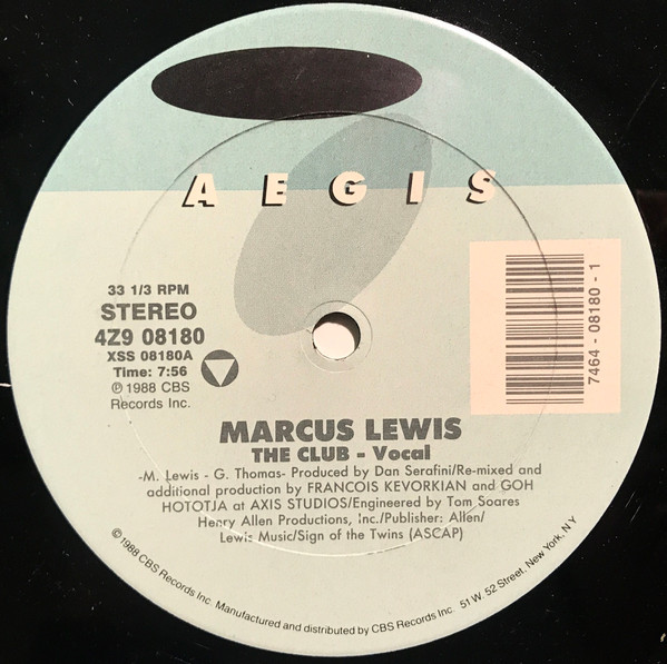 Marcus Lewis - The Club | Aegis (4Z9 08180) - main Marcus Lewis - The Club | Aegis (4Z9 08180) - main