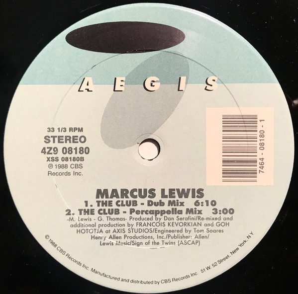 Marcus Lewis - The Club | Aegis (4Z9 08180) - 2 Marcus Lewis - The Club | Aegis (4Z9 08180) - 2