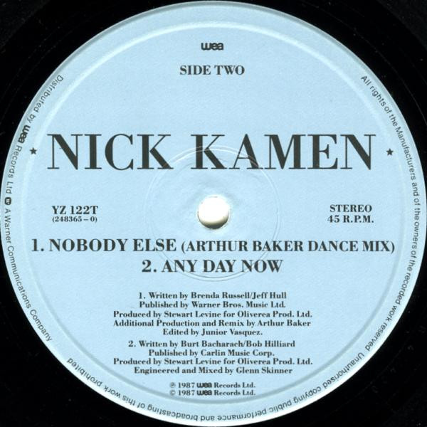 Nick Kamen - Nobody Else (Special Arthur Baker Dub Mix) | WEA (YZ 122TW) - 4