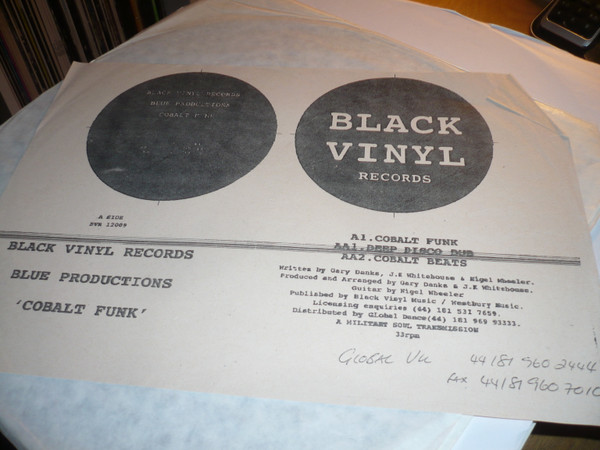 Blue Productions - Cobalt Funk | Black Vinyl Records (BVR 009) - 2