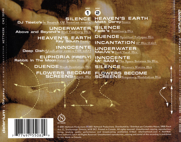 Delerium - Odyssey - The Remix Collection | Nettwerk (CW2 30240) - 2 Delerium - Odyssey - The Remix Collection | Nettwerk (CW2 30240) - 2