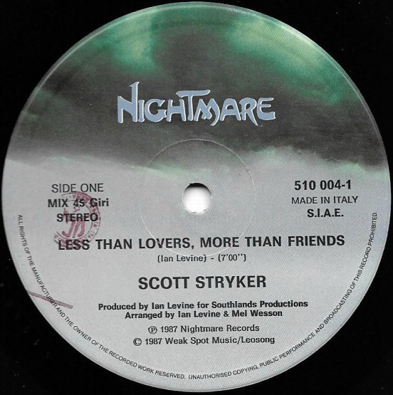 Scott Stryker - Less Than Lovers More Than Friends | Nightmare Records (510 004-1)