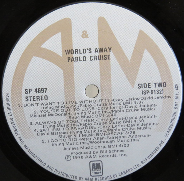 Pablo Cruise - Worlds Away | A&M Records (SP-4697) - 4 Pablo Cruise - Worlds Away | A&M Records (SP-4697) - 4