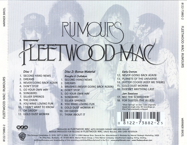 Fleetwood Mac - Rumours | Warner Bros. Records (8122-73882-2) - 2