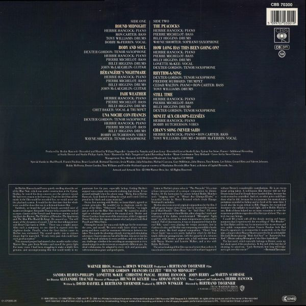 Herbie Hancock - Round Midnight (Original Motion Picture Soundtrack) | CBS (CBS 70300) - 2
