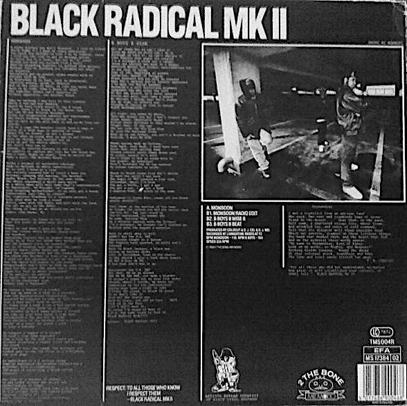 Black Radical MKII - Monsoon | 2 The Bone Mr. Modo Records (TMS 004R) - 2