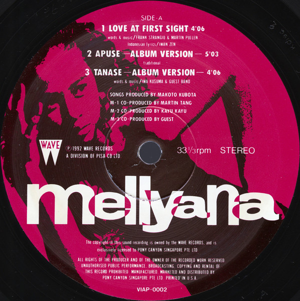 Mellyana - Love At First Sight / Apuse / Tanase | Wave (VIAP-0002) - 2 Mellyana - Love At First Sight / Apuse / Tanase | Wave (VIAP-0002) - 2