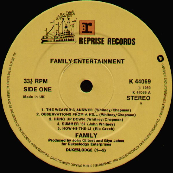 Family - Family Entertainment | Reprise Records (K 44069) - 3 Family - Family Entertainment | Reprise Records (K 44069) - 3