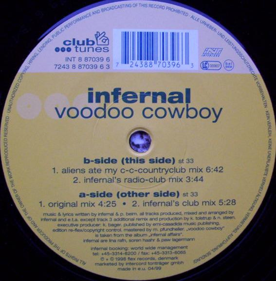 Infernal - Voodoo Cowboy | Club Tunes (INT 8 87039 6) - main Infernal - Voodoo Cowboy | Club Tunes (INT 8 87039 6) - main