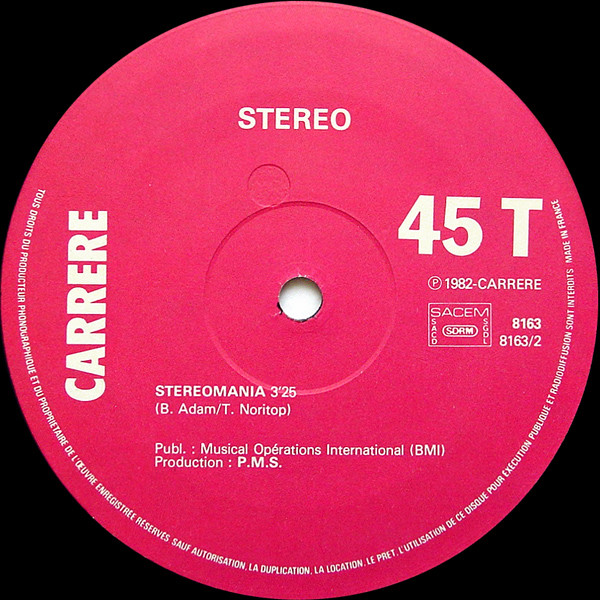 Stereo - Somewhere In The Night | Carrere (8163) - 4