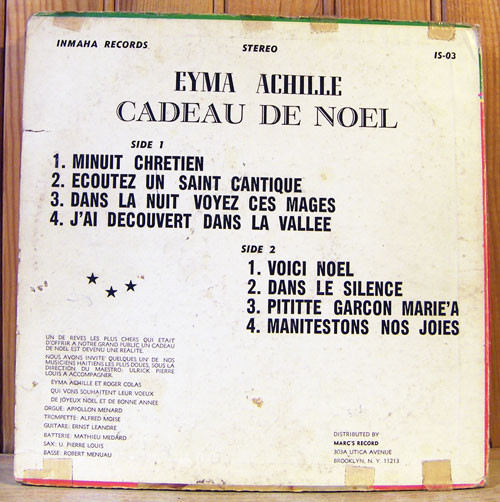 Eyma Achille - Cadeau de Noel | Inmaha records (IS-03) - 2 Eyma Achille - Cadeau de Noel | Inmaha records (IS-03) - 2