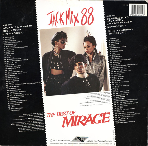 Mirage - Jack Mix 88 - The Best Of Mirage - 88 Non Stop Hits | Stylus Music (SMR 746) - 2 Mirage - Jack Mix 88 - The Best Of Mirage - 88 Non Stop Hits | Stylus Music (SMR 746) - 2