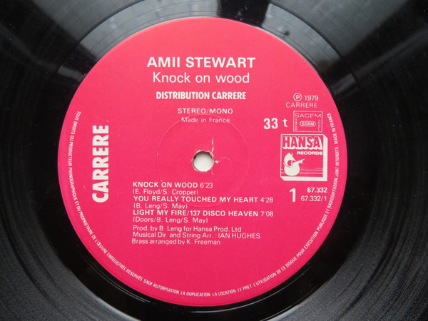 Amii Stewart - Knock On Wood | Carrere (67.332) - 3