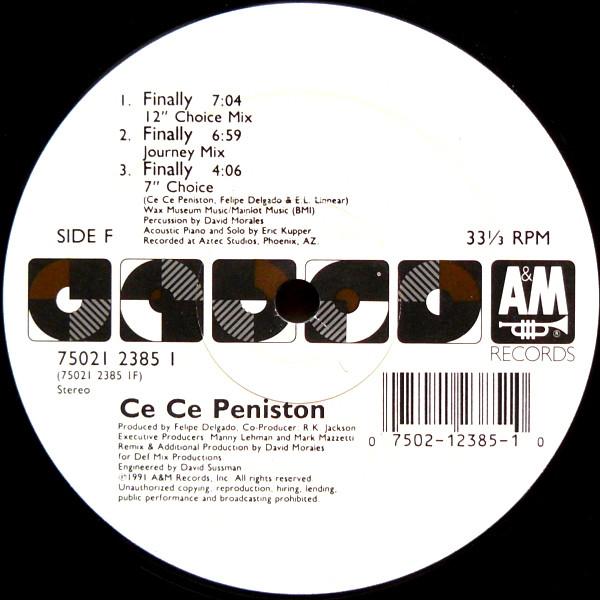 Ce Ce Peniston - Finally | A&M Records (75021 2385 1) - 3 Ce Ce Peniston - Finally | A&M Records (75021 2385 1) - 3