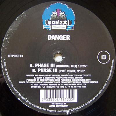 Danger - Phase III | Bonzai Trance Progressive UK (BTPUK013) - main Danger - Phase III | Bonzai Trance Progressive UK (BTPUK013) - main