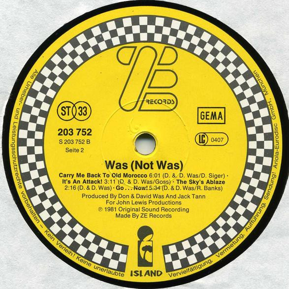 Was (Not Was) - Was (Not Was) | ZE Records (203 752) - 4 Was (Not Was) - Was (Not Was) | ZE Records (203 752) - 4