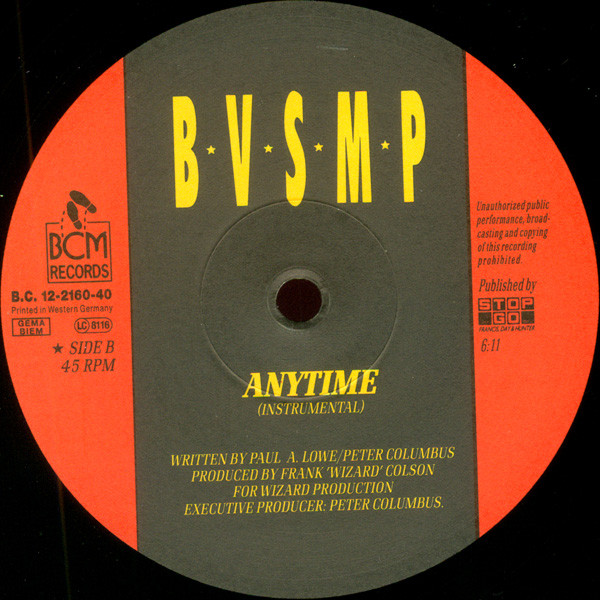 B.V.S.M.P. - Anytime | BCM Records (B.C. 12-2160-40) - 4 B.V.S.M.P. - Anytime | BCM Records (B.C. 12-2160-40) - 4