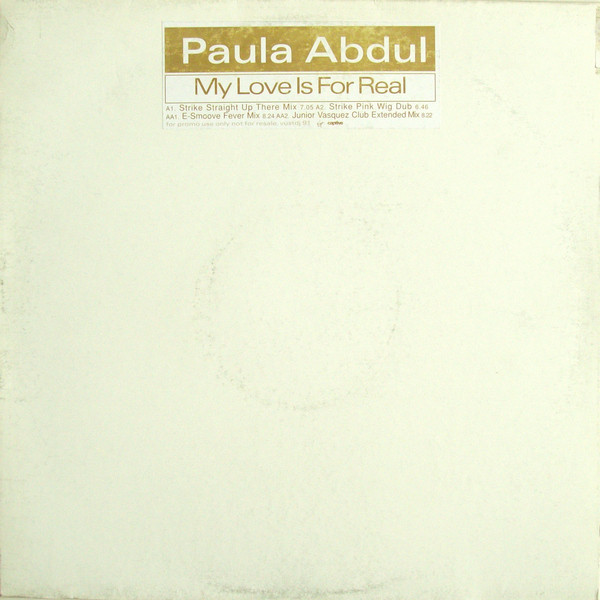 Paula Abdul - My Love Is For Real | Virgin (VUSTDJ 91)