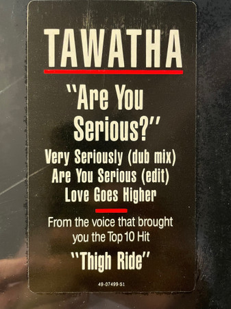 Tawatha - Are You Serious? | Epic (49 07499) - 2