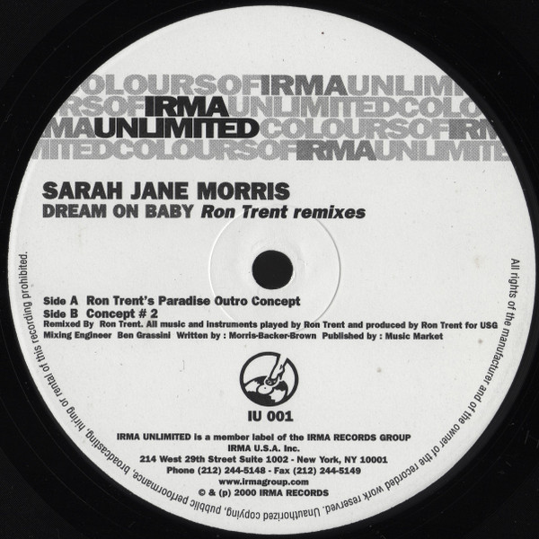 Sarah Jane Morris - Dream On Baby (Ron Trent Remixes) | Irma Unlimited (IU 001)