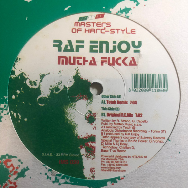 Raf Enjoy - Mutha Fucka | Italian Masters Of Hardstyle (IMS 039) - 2