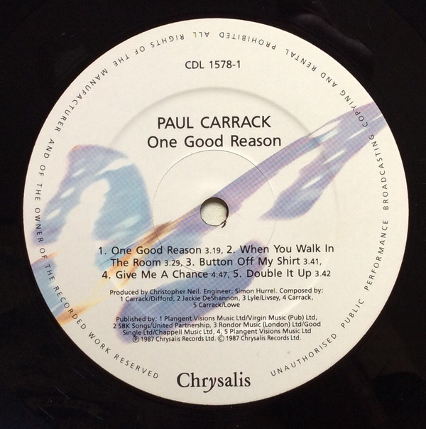 Paul Carrack - One Good Reason | Chrysalis (CDL 1578) - 4