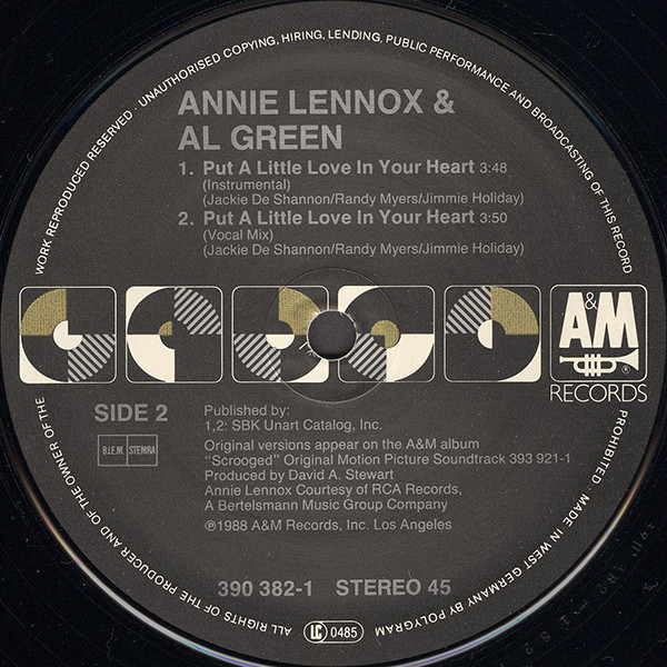 Annie Lennox & Al Green - Put A Little Love In Your Heart | A&M Records (390 382-1) - 4 Annie Lennox & Al Green - Put A Little Love In Your Heart | A&M Records (390 382-1) - 4