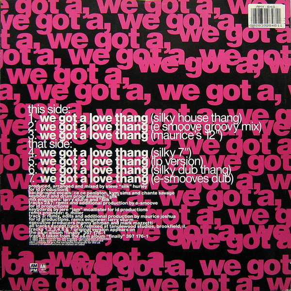 Ce Ce Peniston - We Got A Love Thang | A&M PM (AMY 846) - 2