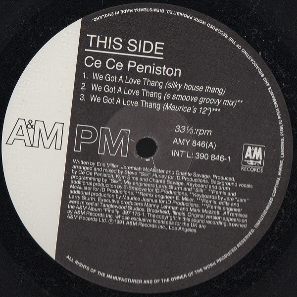 Ce Ce Peniston - We Got A Love Thang | A&M PM (AMY 846) - 3