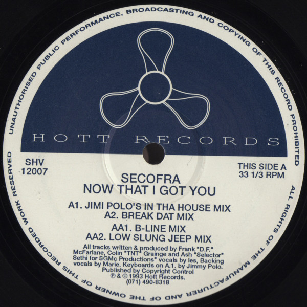 Secofra - Now That I Got You | Hott Records (SHV 12007) - 2 Secofra - Now That I Got You | Hott Records (SHV 12007) - 2
