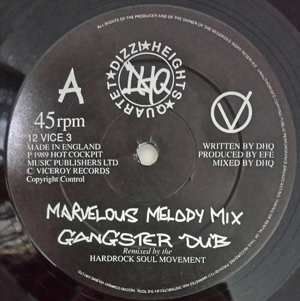 Dizzi Heights Quartet - Gangster Boogie | Viceroy Records (12 VICE 3) - 3 Dizzi Heights Quartet - Gangster Boogie | Viceroy Records (12 VICE 3) - 3