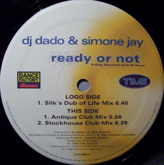 DJ Dado & Simone Jay - Ready Or Not | Dance Factory (7243 8 86560 6 1) - 3 DJ Dado & Simone Jay - Ready Or Not | Dance Factory (7243 8 86560 6 1) - 3