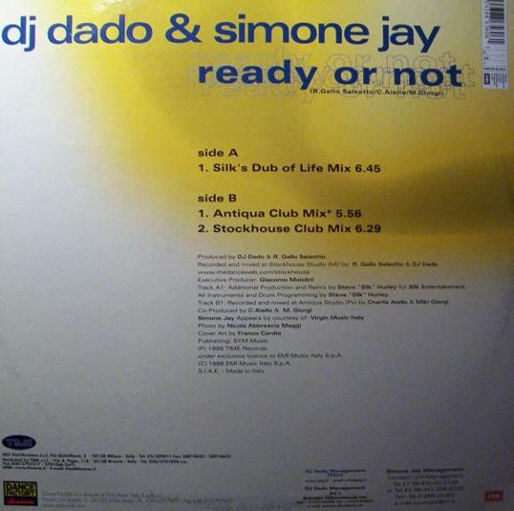DJ Dado & Simone Jay - Ready Or Not | Dance Factory (7243 8 86560 6 1) - 2 DJ Dado & Simone Jay - Ready Or Not | Dance Factory (7243 8 86560 6 1) - 2