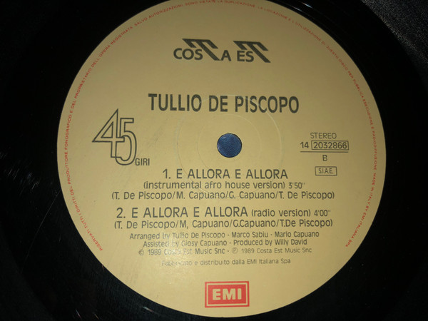 Tullio De Piscopo - E Allora E Allora | Costa Est (14 2032866) - 2 Tullio De Piscopo - E Allora E Allora | Costa Est (14 2032866) - 2