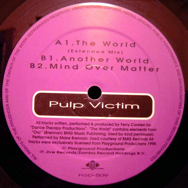 Pulp Victim - The World | Playground Productions (PGD509) - main
